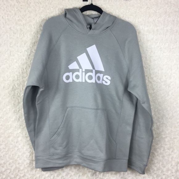 adidas Other - Adidas Light Gray Fleece Lined Hoodie Size L
